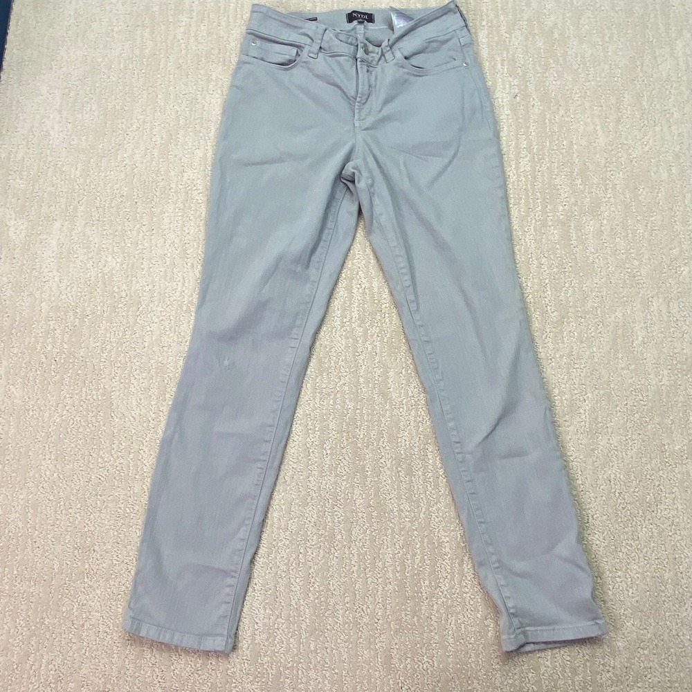NYDJ Alina Convertible Ankle Womens Size 4 Gray Denim Mid Rise Jeans*